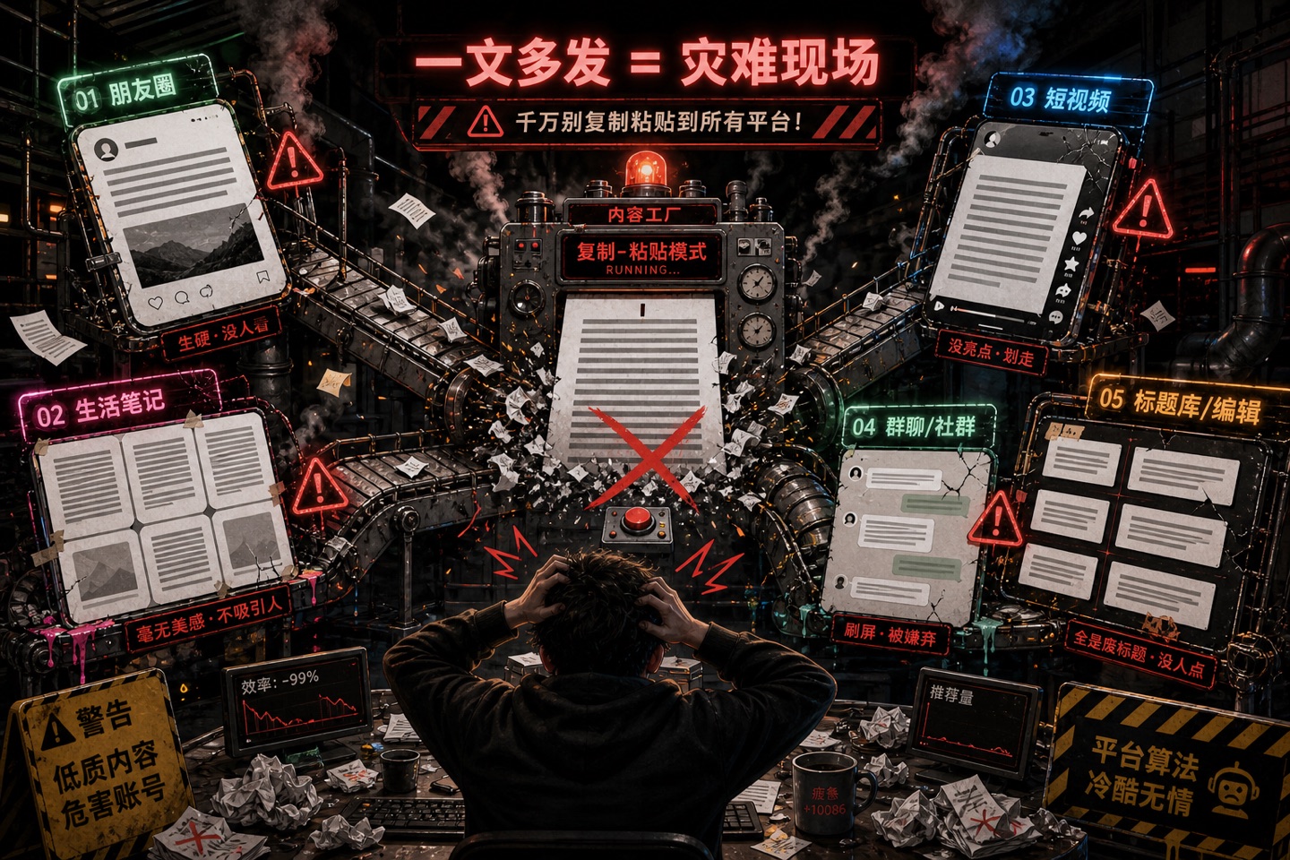 同一段内容复制到不同平台的翻车现场